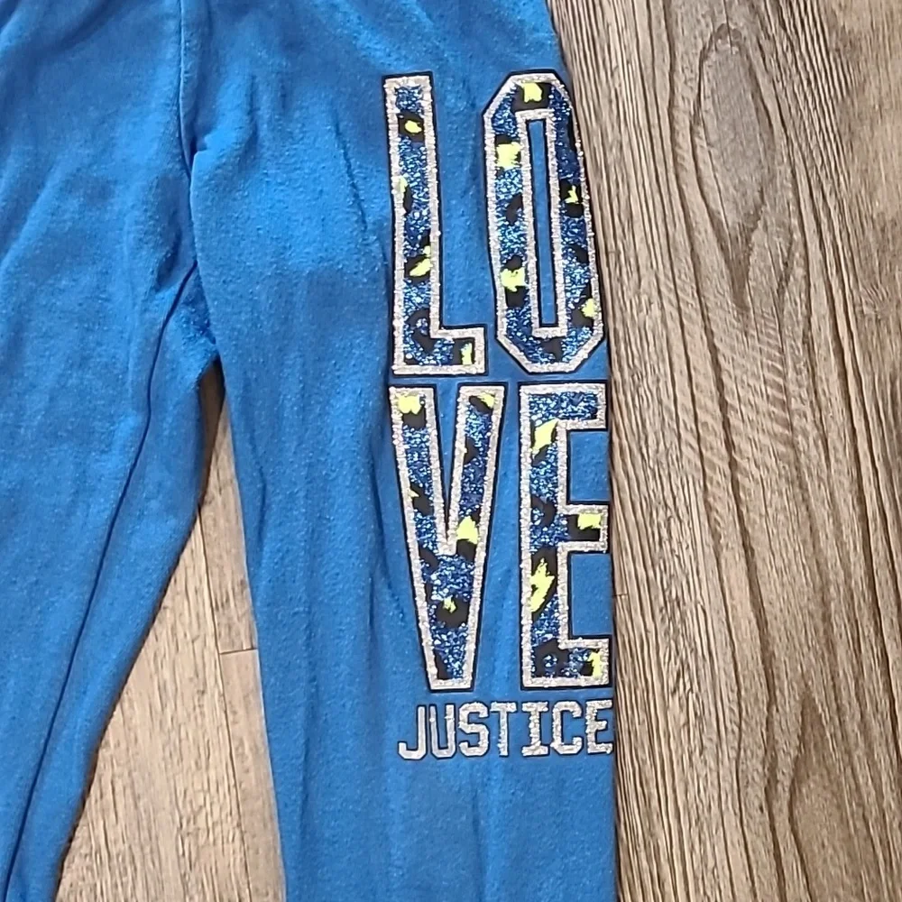 Justice Love Matching Front Zip Sweatshirt with Joggers Size 7
